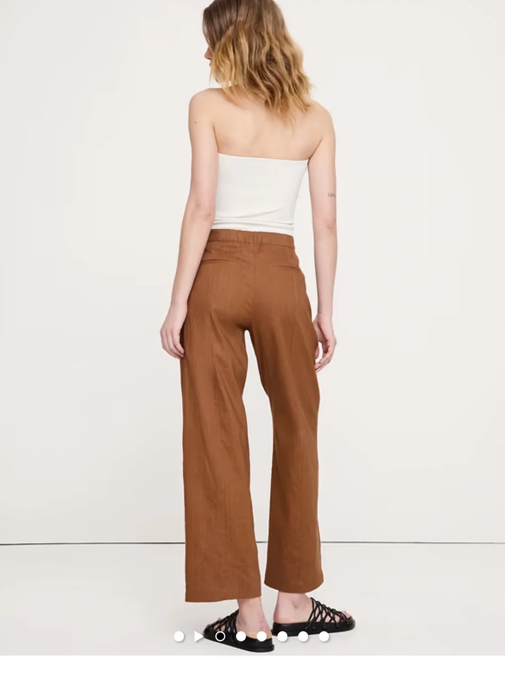 Banana Republic HIGH-RISE STRAIGHT UTILITY PANT STRETCH LINEN-VISCOSE